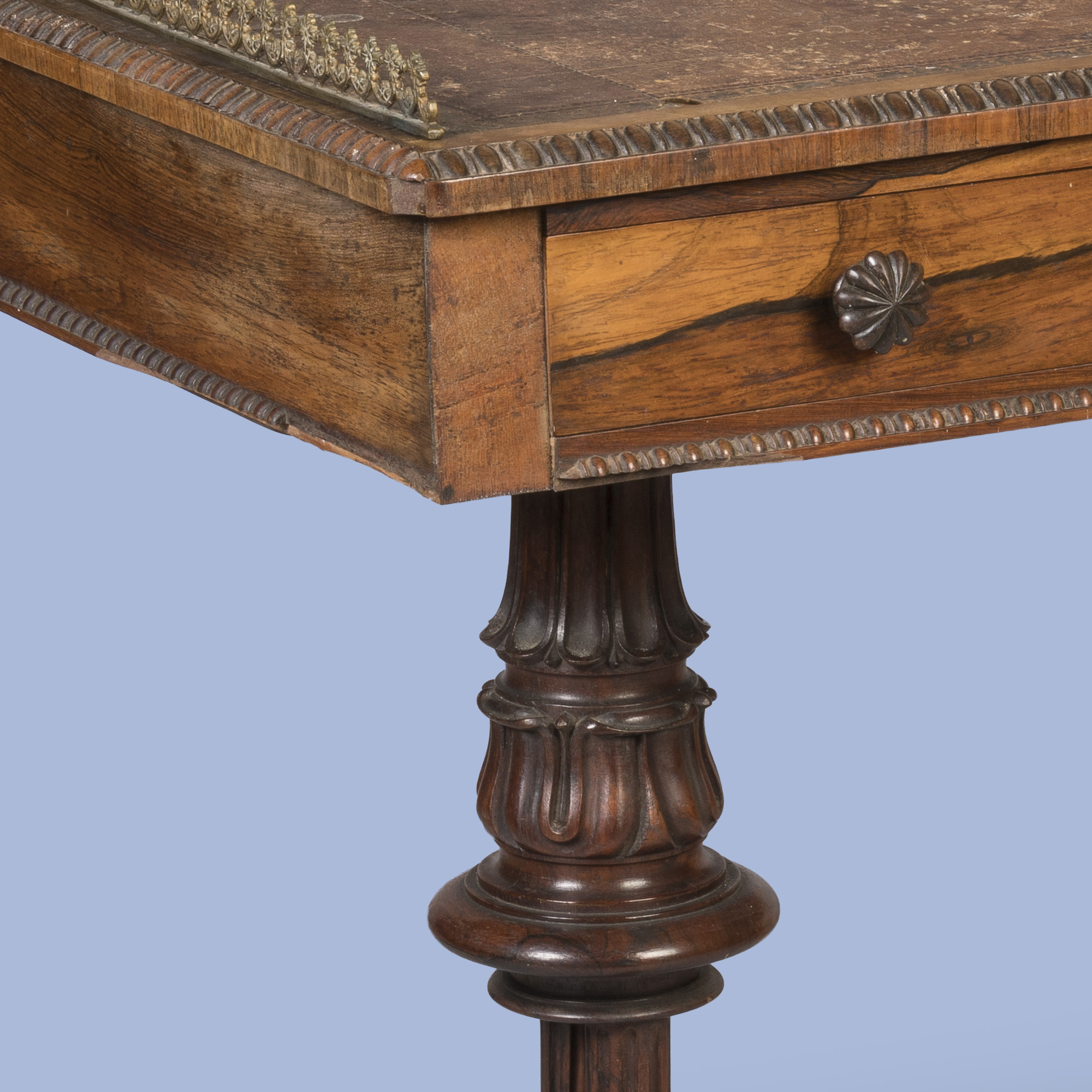 A George IV Period Rosewood Writing Table Attributed to Gillows