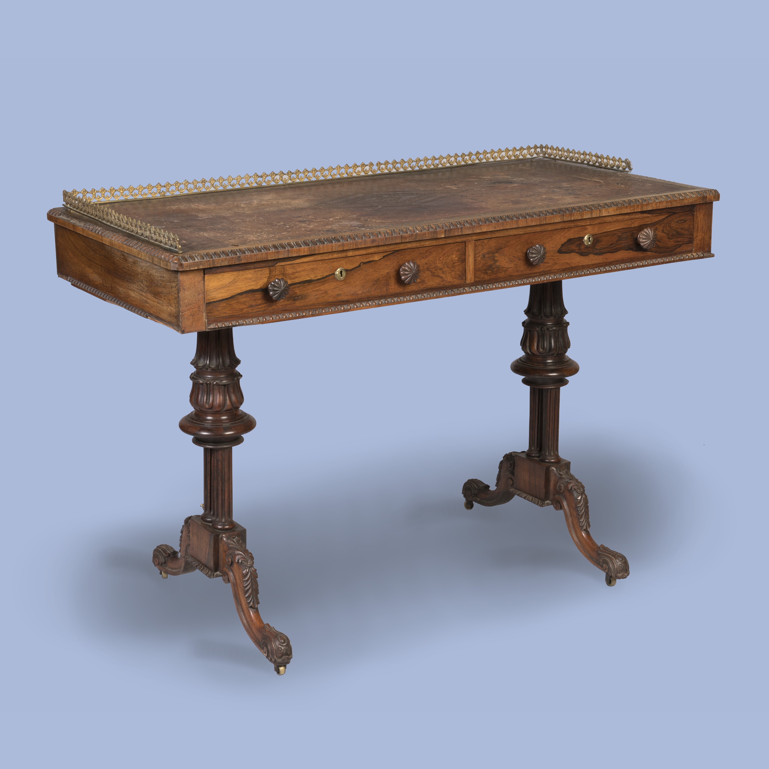 A George IV Period Rosewood Writing Table Attributed to Gillows