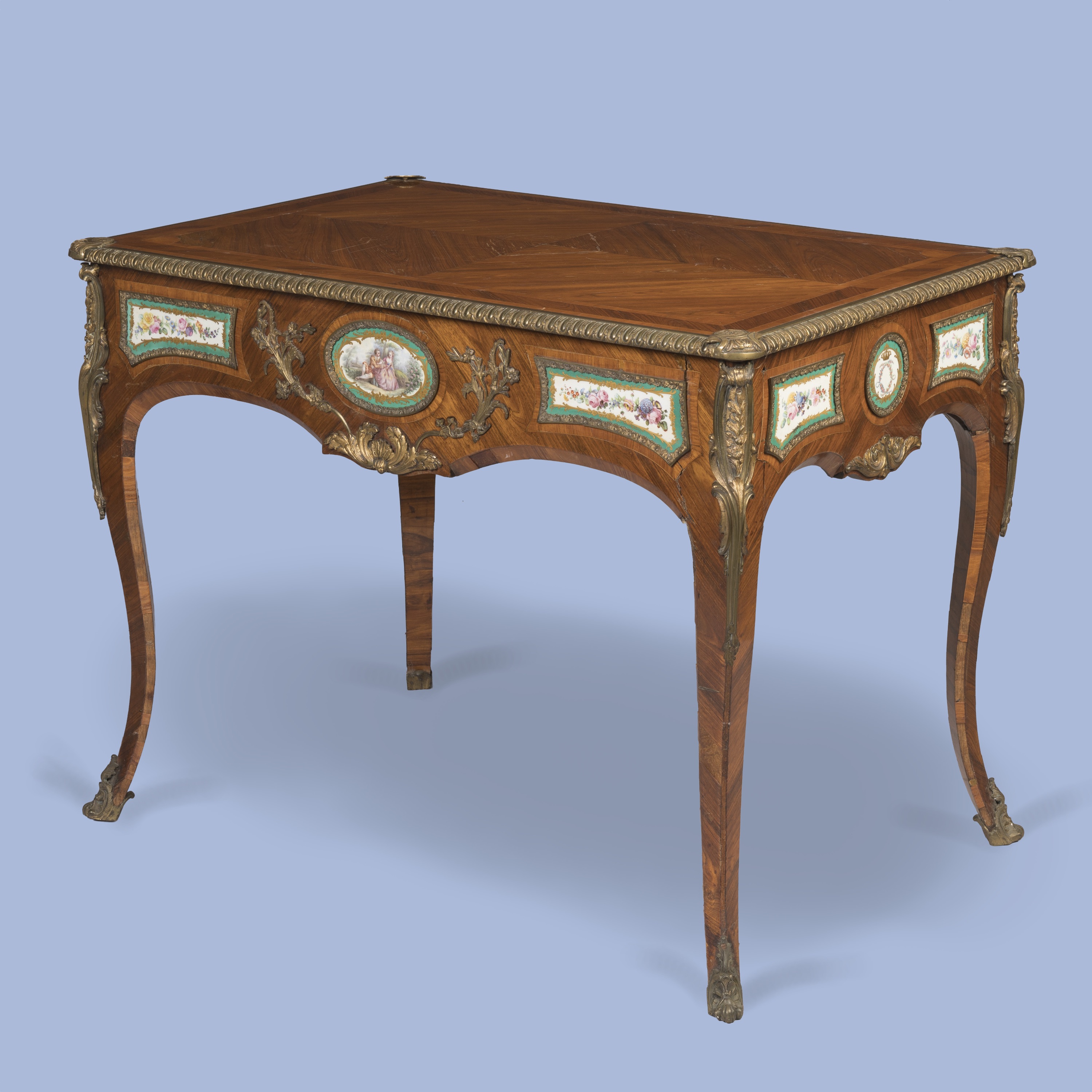 A Fine Porcelain-Mounted Centre Table In the Louis XV Style of Town & Emanuel