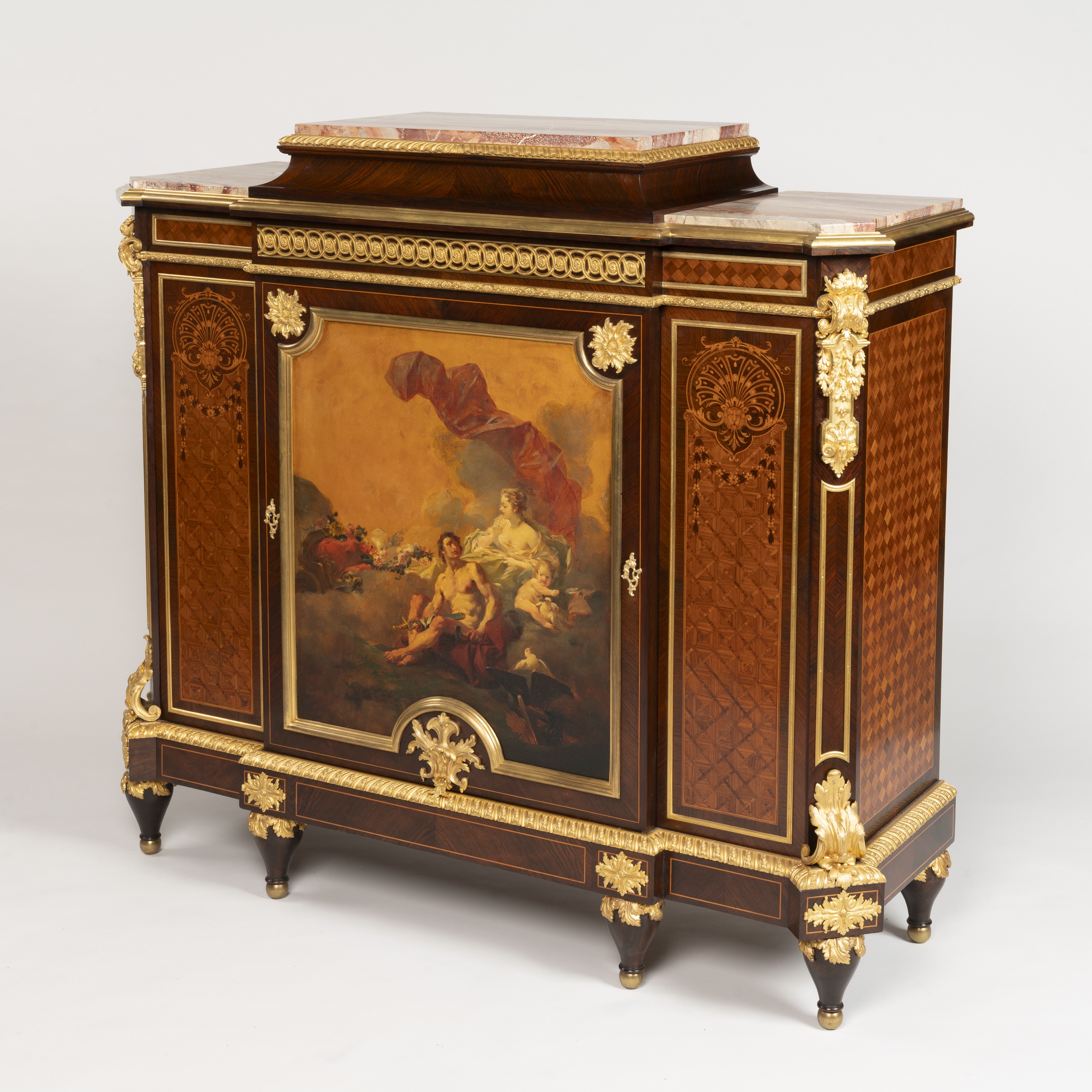 A Louis XVI Style Vernis Martin Meuble à Hauteur d'Appui