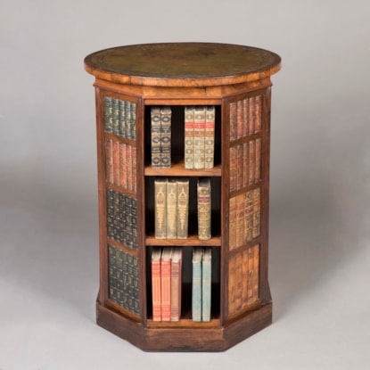 A Rosewood Revolving Bookcase Of the George IV Period