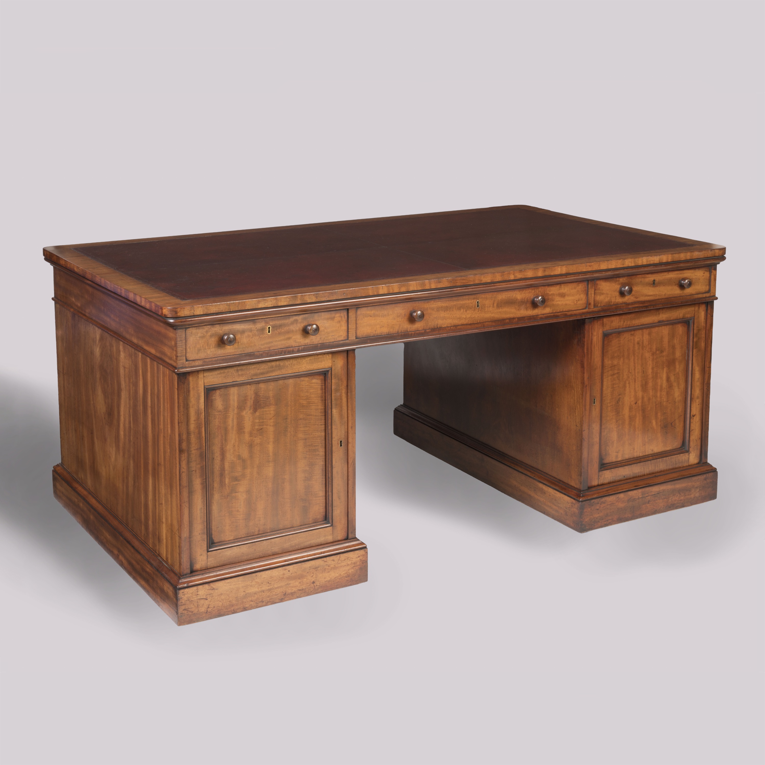 A Handsome Late Georgian Mahogany Pedestal Desk