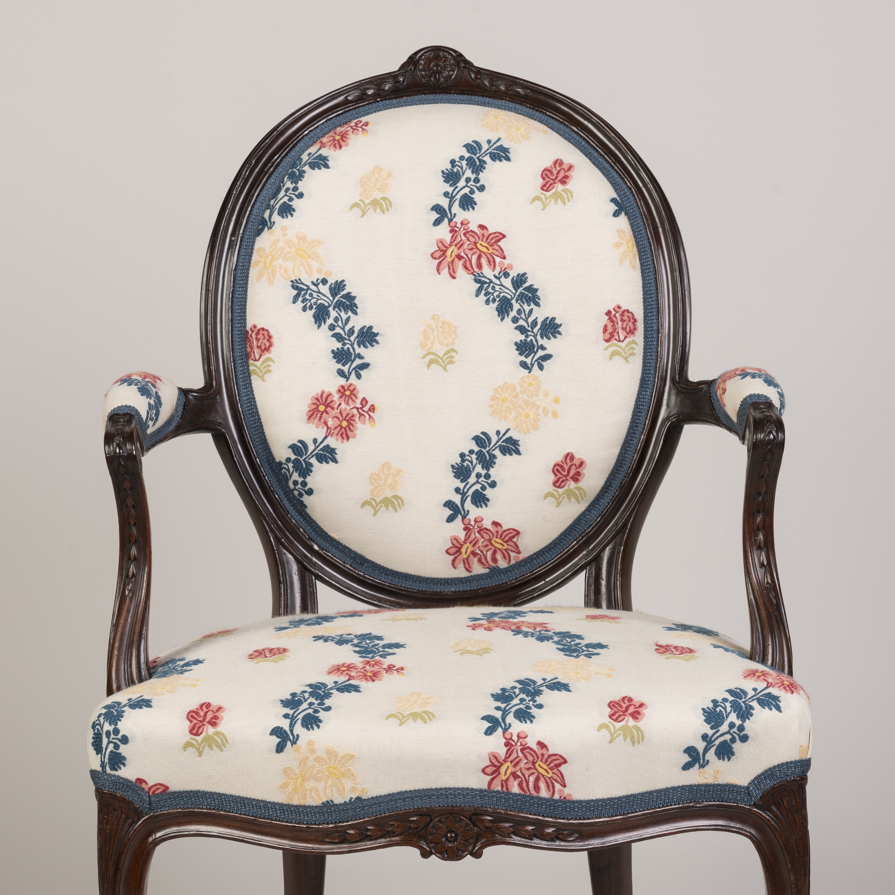 A Pair of George III Period  Mahogany Armchairs