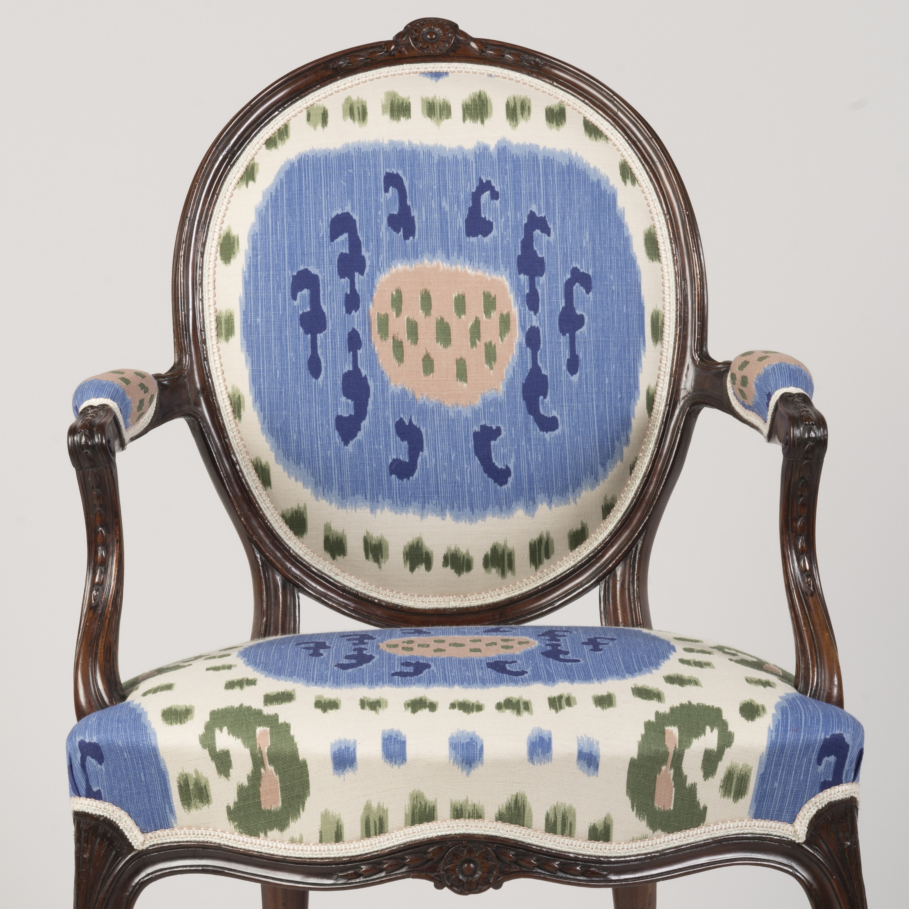 A Pair of George III Period  Mahogany Armchairs