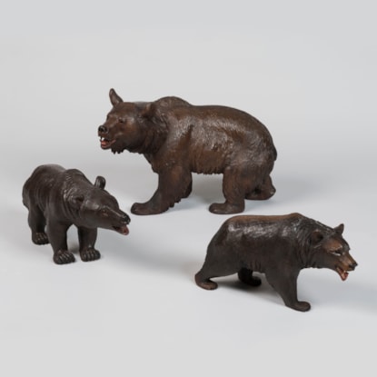A Black Forest Suite of Carved Bears