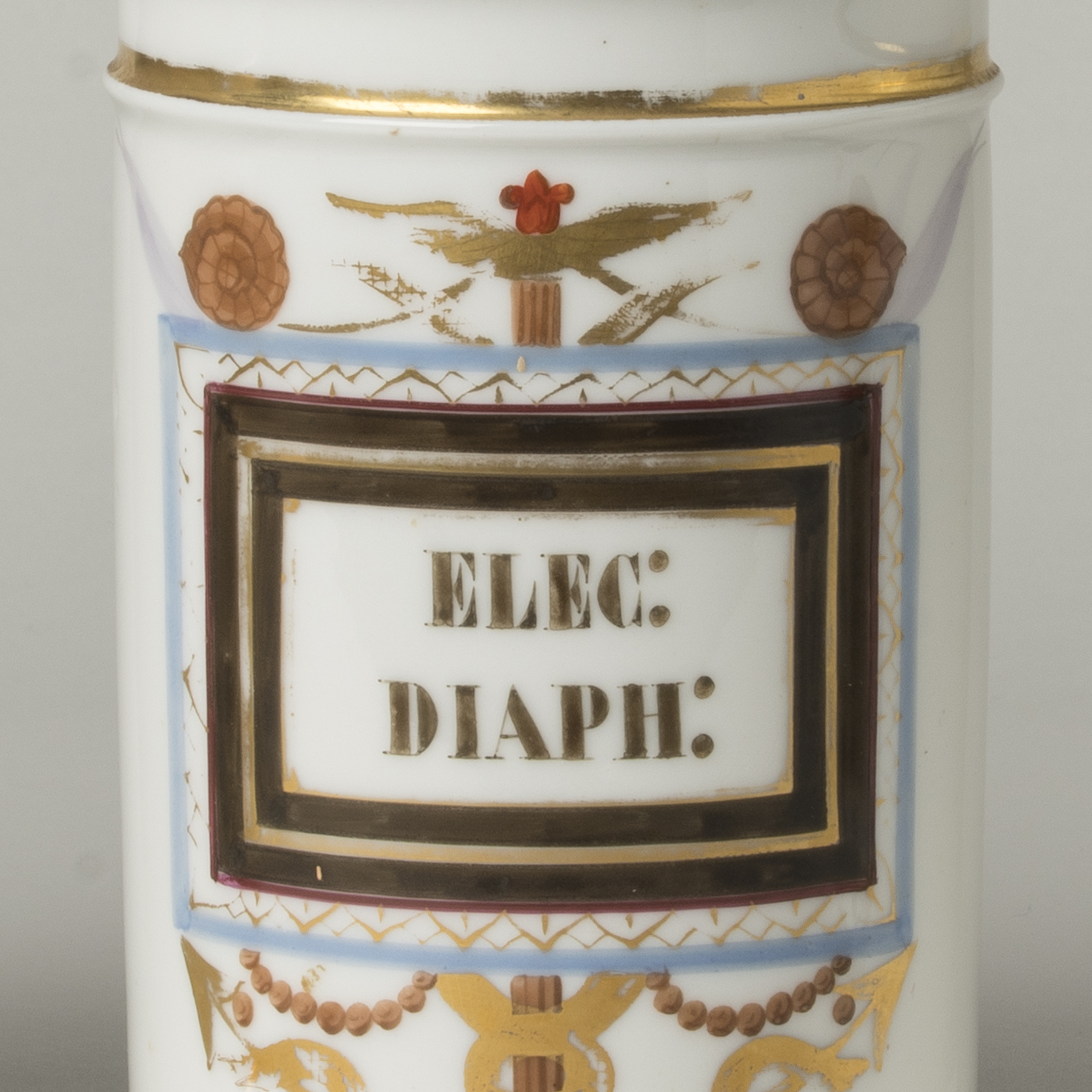 A Set of Five Paris Porcelain Apothecary Jars