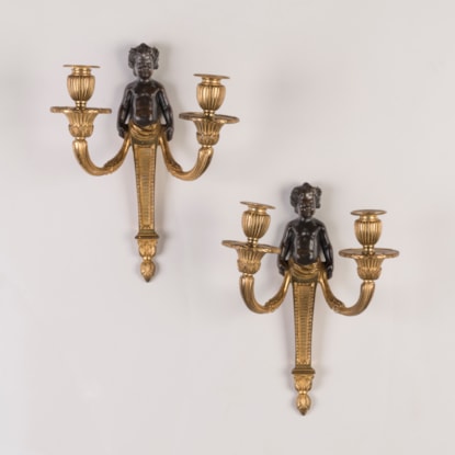 A Pair of Louis XVI Style Wall Appliques