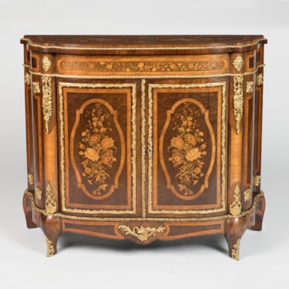 A Napoleon III Ormolu-Mounted Marquetry Meuble d'Appui