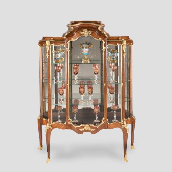 An Elegant Louis XV Style Vitrine Attributed to Paul Sormani