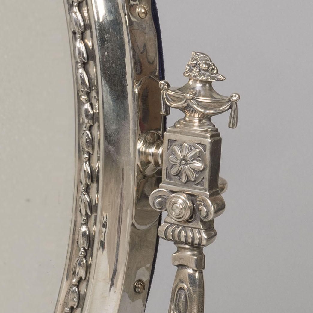 An Impressive Silver-Mounted Coromandel Table Mirror By Mappin & Webb