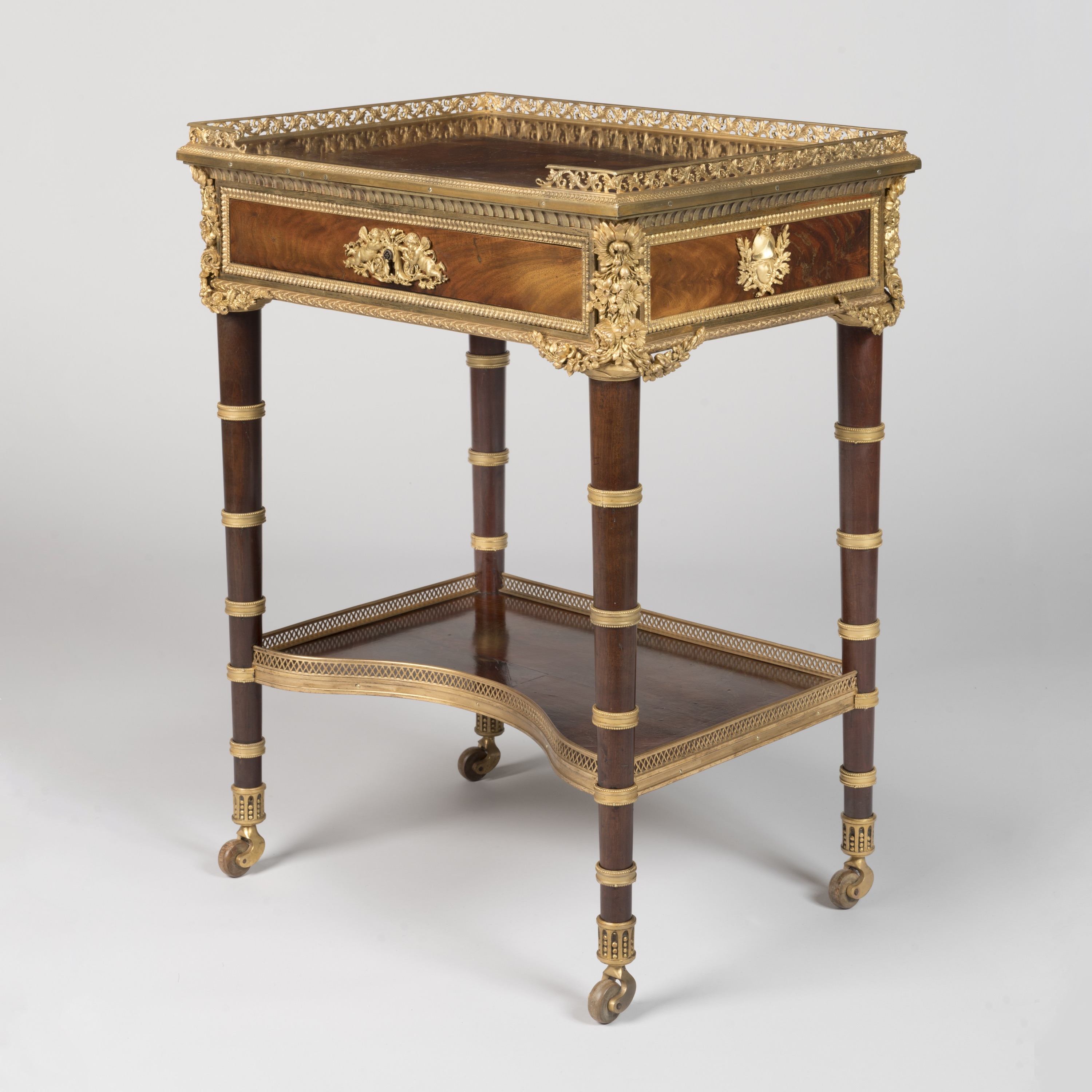 A Louis XVI Style Ormolu-Mounted Occasional Table