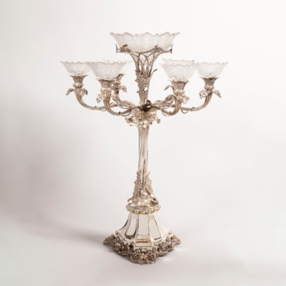 A Sterling Silver Mid Nineteenth Century Epergne By Stephen Smith & William Nicholson