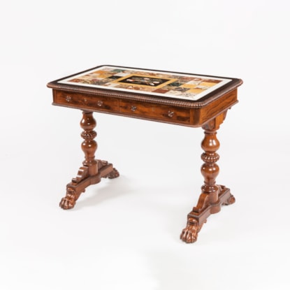 A Late Georgian Table with a Florentine Pietra Dura Top