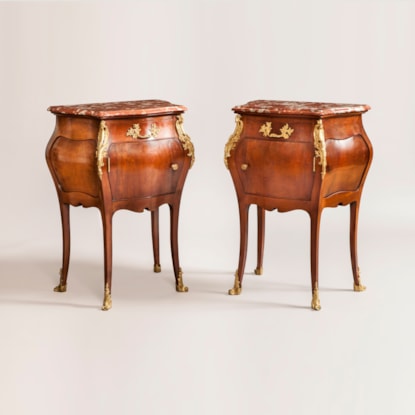 A Pair of Bedside Cupboards in the Louis XV Manner