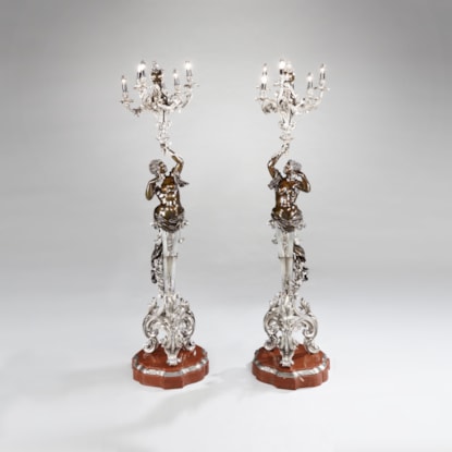 An Important Pair of Torchères in the Louis XV Manner