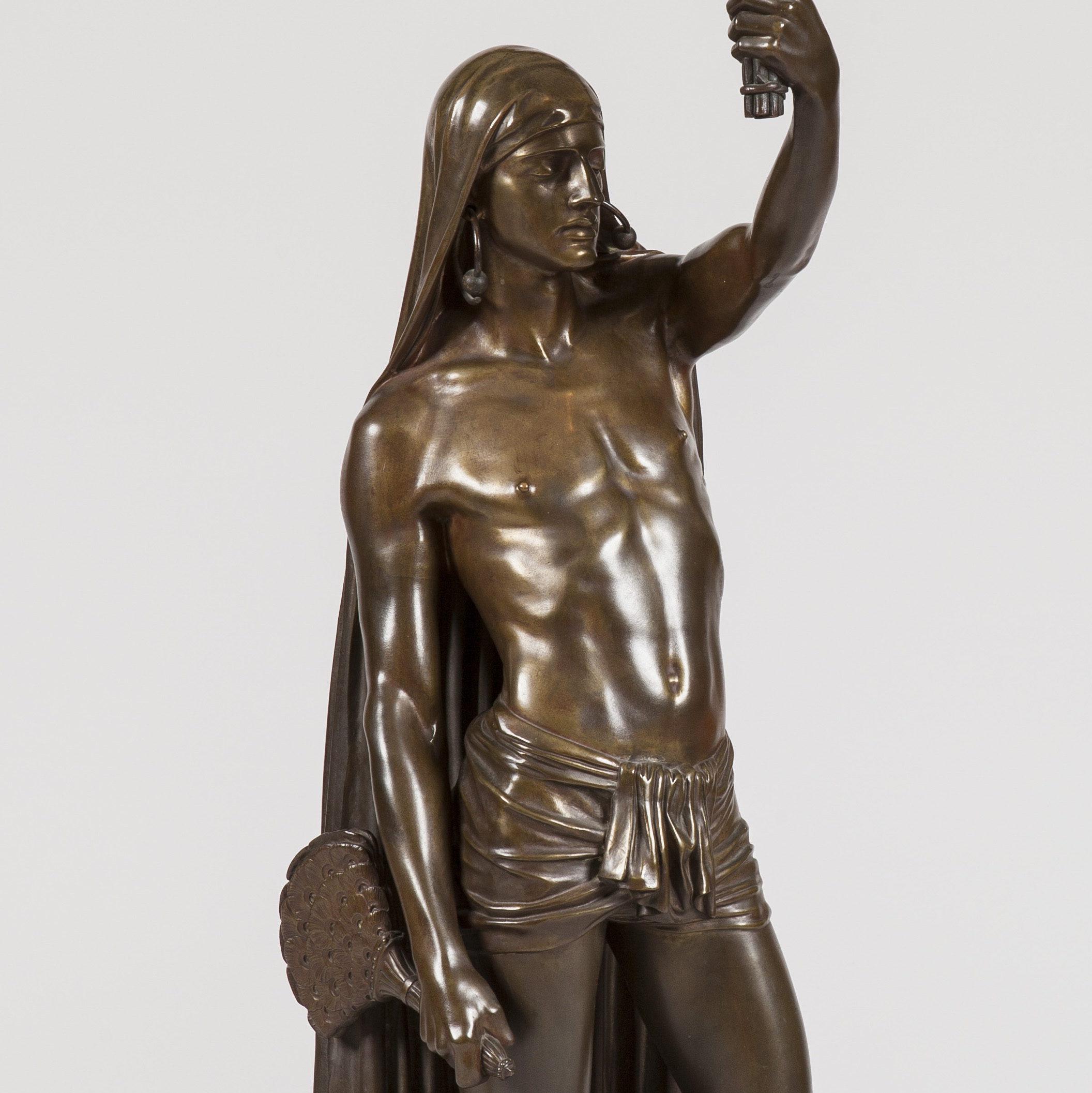A Bronze Figural Lamp by Francois-Christophe-Armand Toussaint
