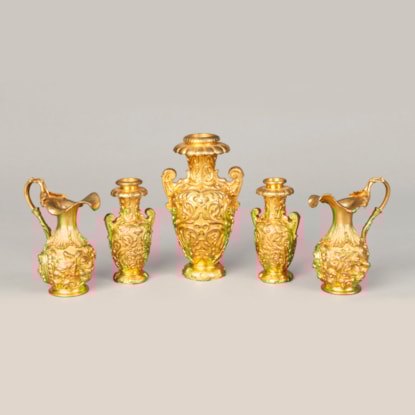 A Gilt Bronze Garniture de Cheminee