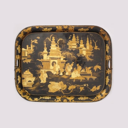 A Pontypool Tray of the Regency period