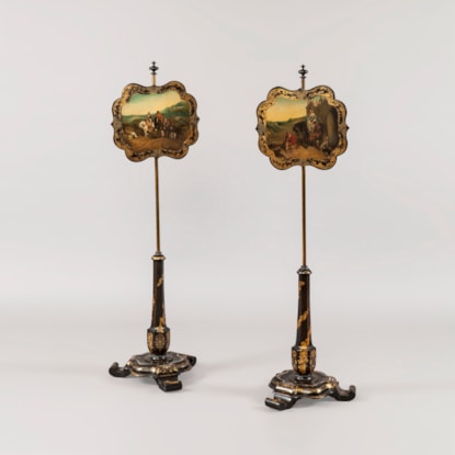 A Pair of Pole Screens Attributed to Jennens & Bettridge