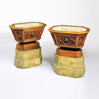 A Rare Pair of Wine Coolers, in the Gothic Manner