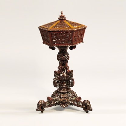 A Fine Madras Sewing Table