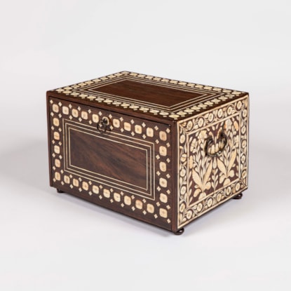 An Indian Ivory Inlaid Table Cabinet