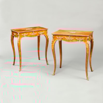 An Attractive Pair of Side Tables
In the Louis XV/XVI Manner