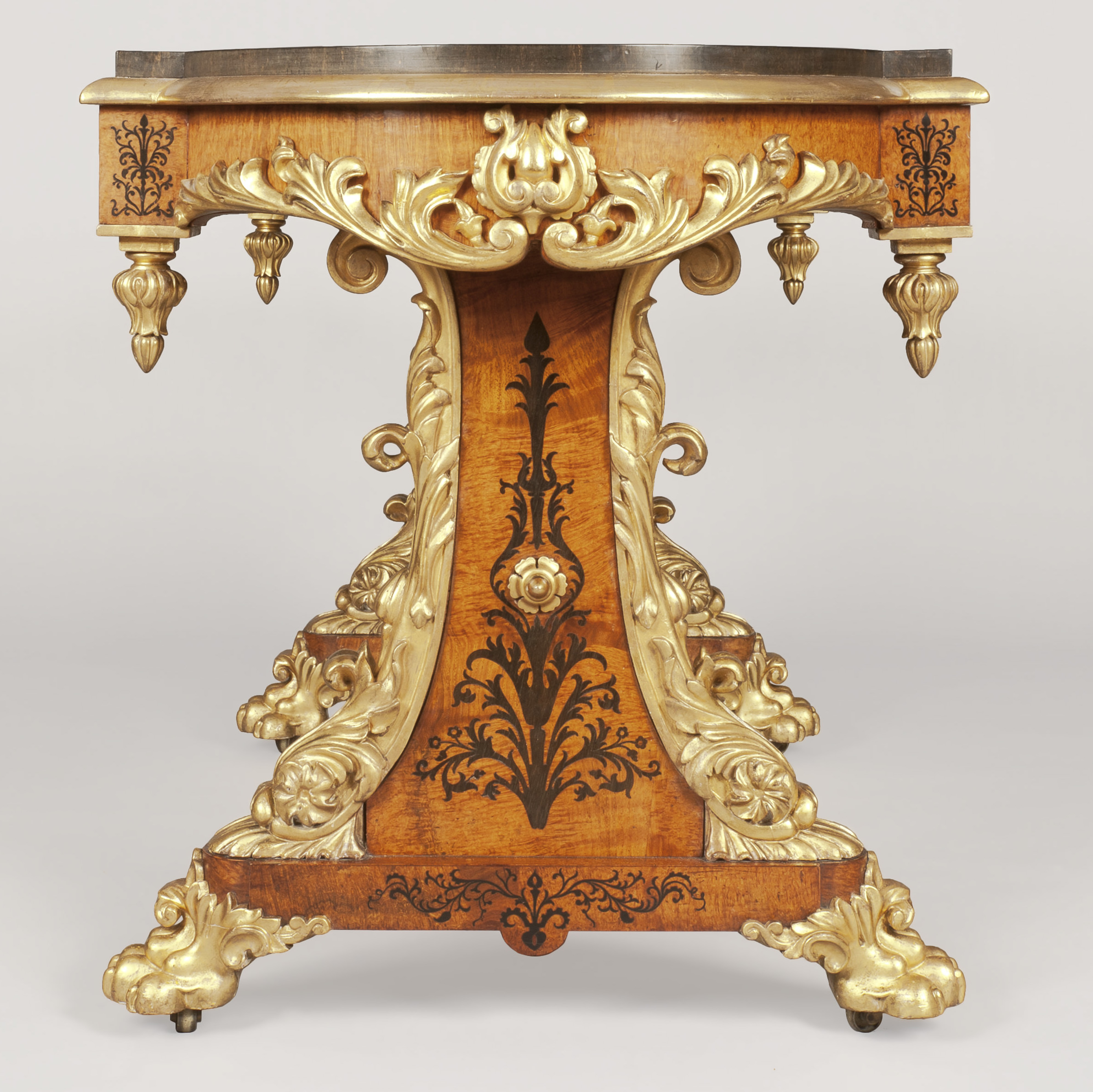 A Magnificent Library Centre Table of Exhibition Quality of the George IVth Period, in the Manner of Morel & Seddon