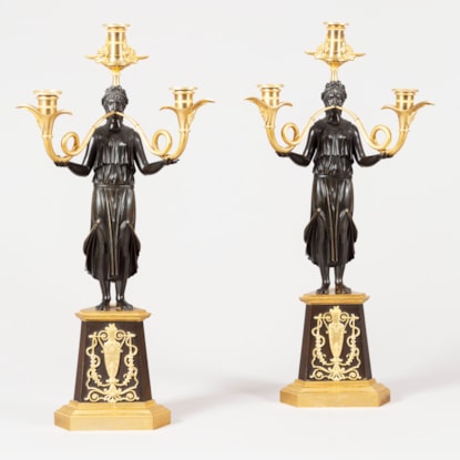 A Pair of Empire Period Candelabra