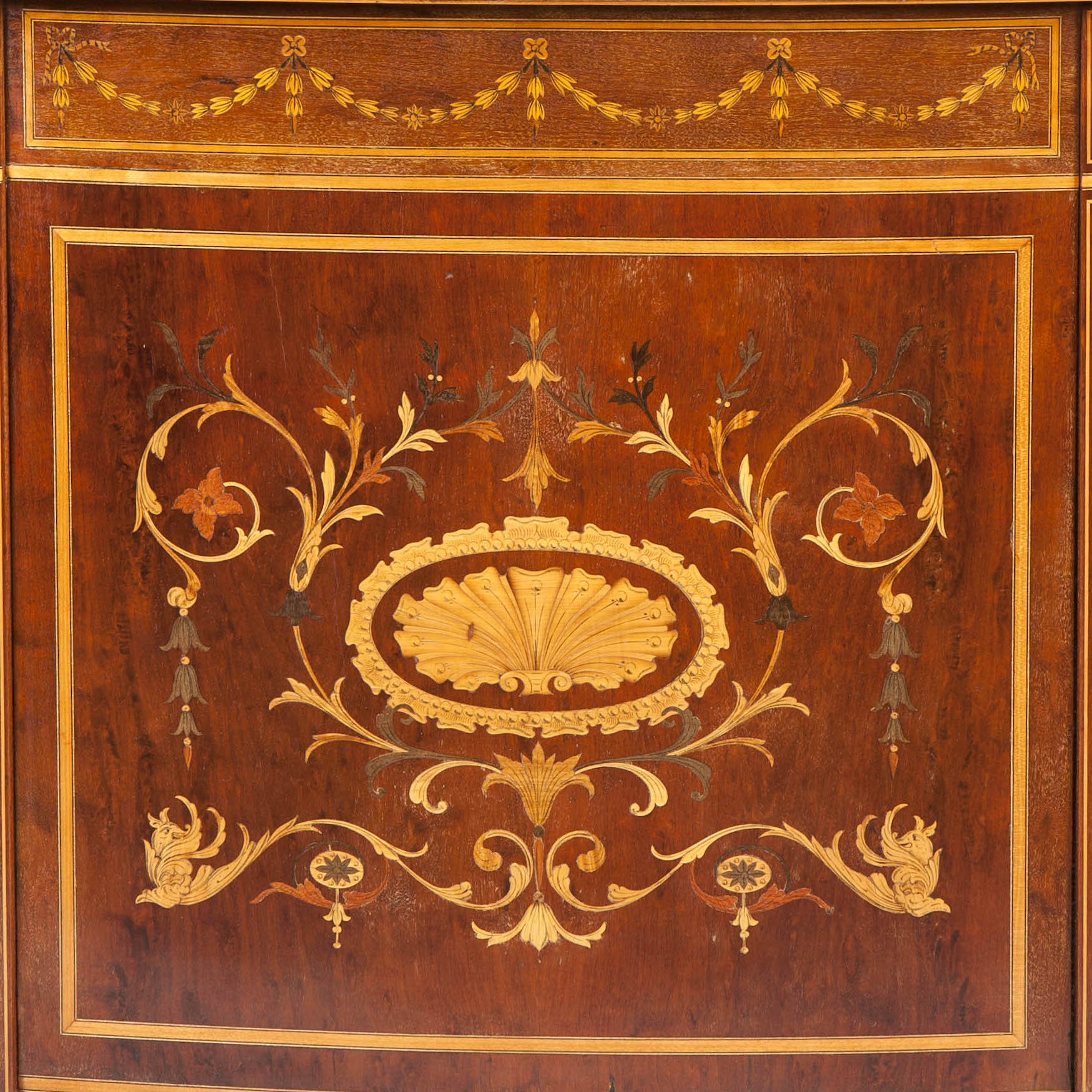 Inlaid Neo-classical Kidney Shaped Desk